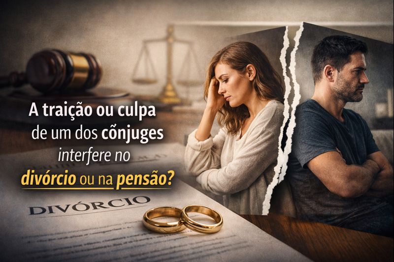 A traição ou culpa de um dos cônjuges interfere no divórcio ou na pensão?